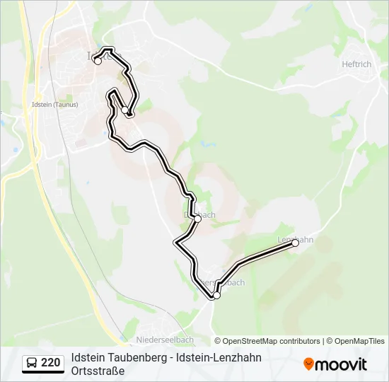 220 Bus Line Map