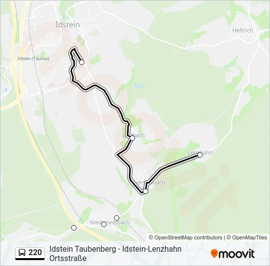 220 Bus Line Map
