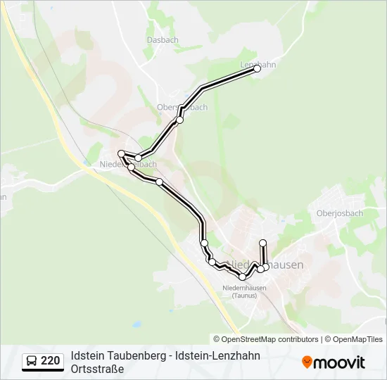 220 Bus Line Map