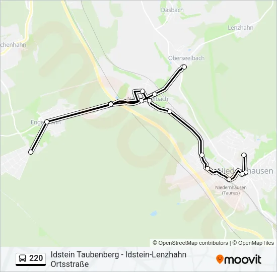 220 Bus Line Map