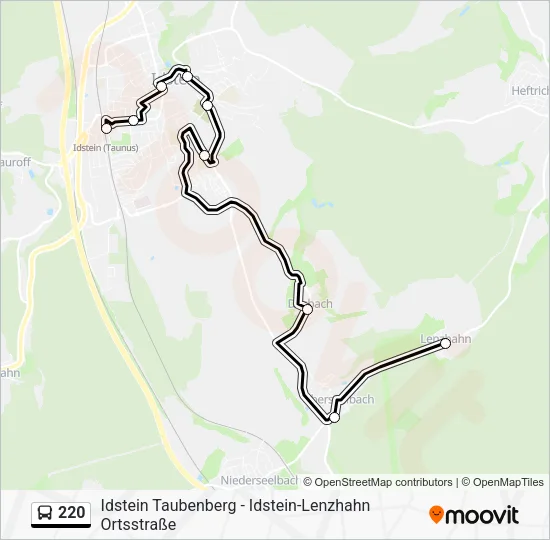 220 Bus Line Map