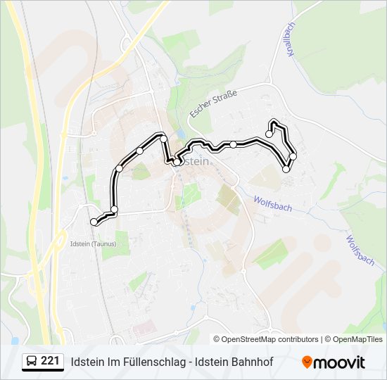 221 Bus Line Map