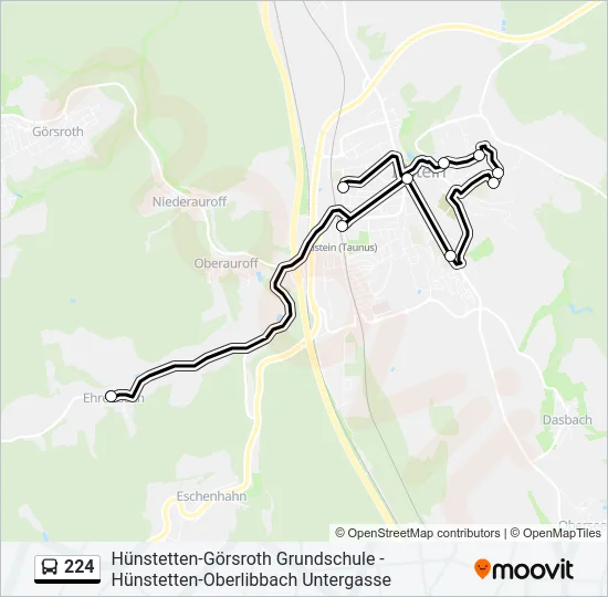 224 Bus Line Map