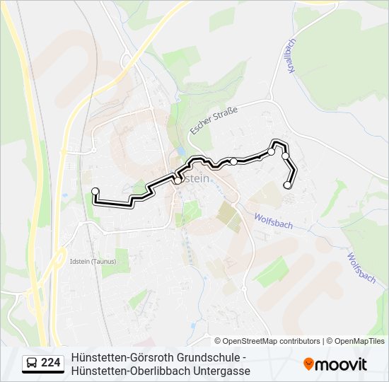 Автобус 224: карта маршрута