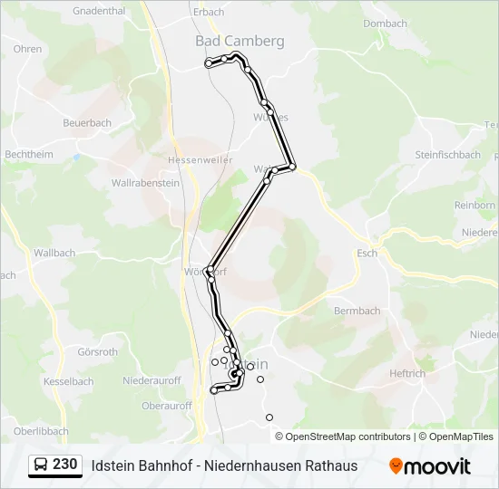230 Bus Line Map