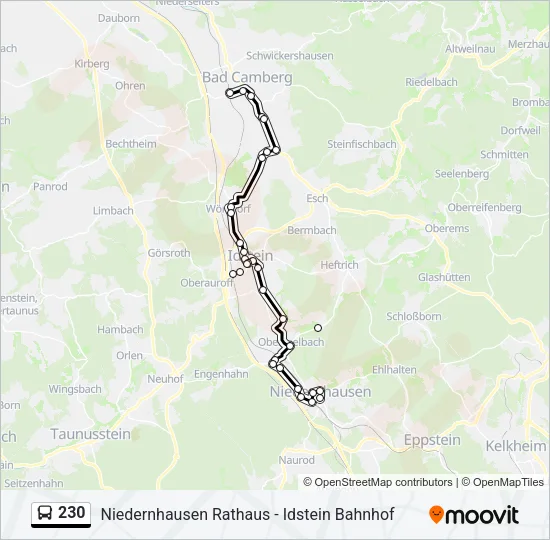 230 Bus Line Map