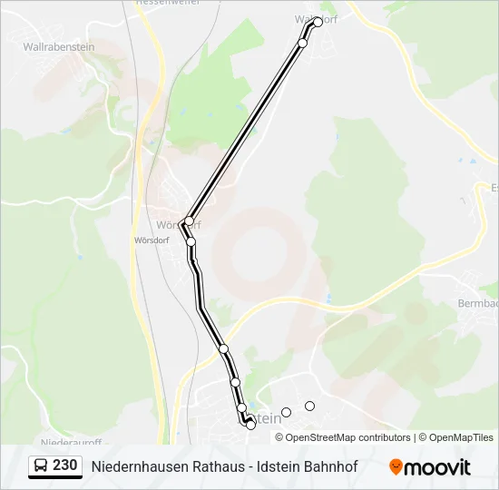 230 Bus Line Map