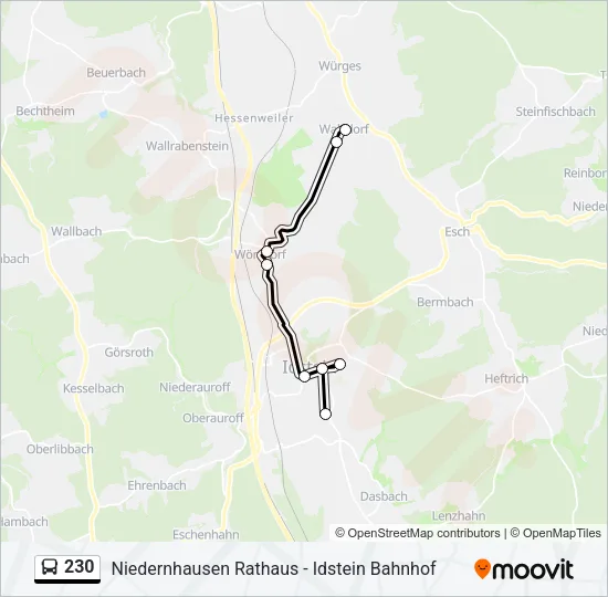 230 Bus Line Map
