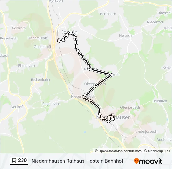 230 Bus Line Map