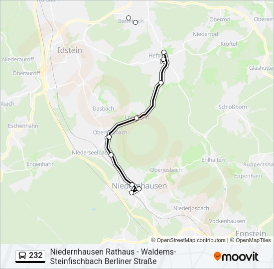 232 Bus Line Map