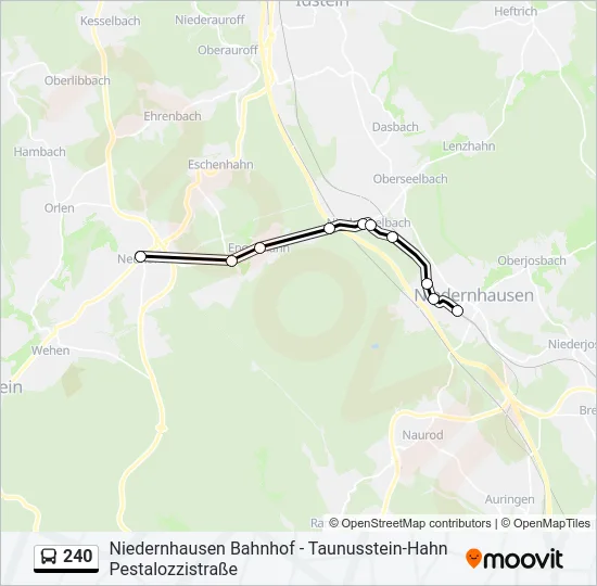 240 Bus Line Map
