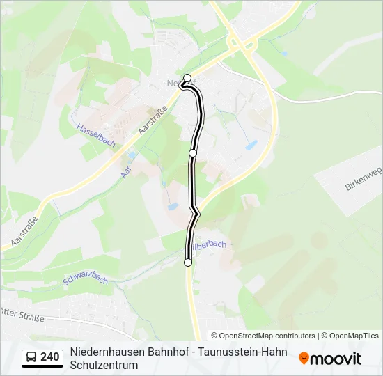 240 Bus Line Map