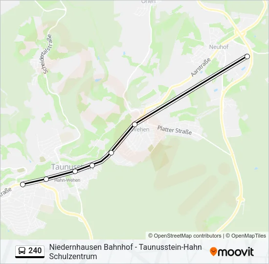 240 Bus Line Map
