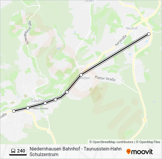 240 Bus Line Map