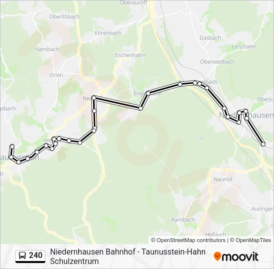 240 Bus Line Map