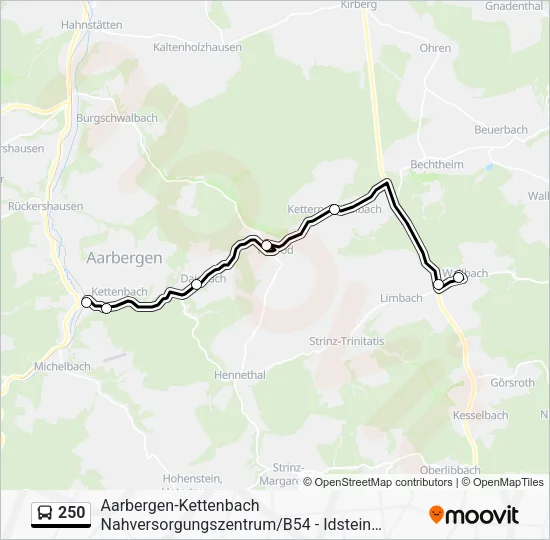 250 Bus Line Map