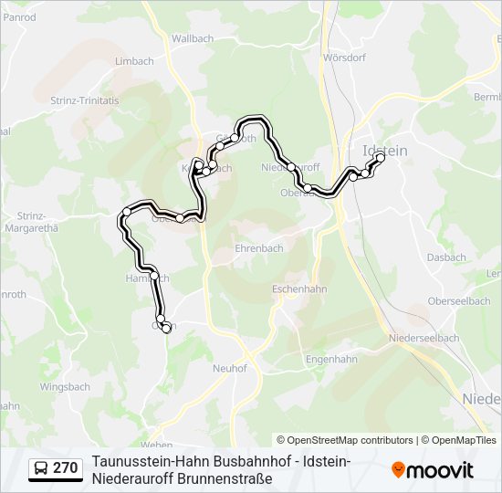 270 Bus Line Map