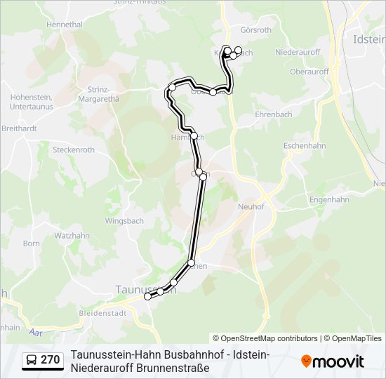 270 Bus Line Map
