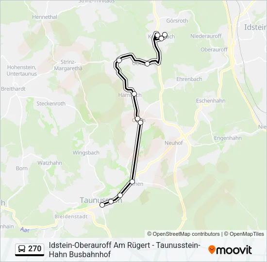 270 Bus Line Map
