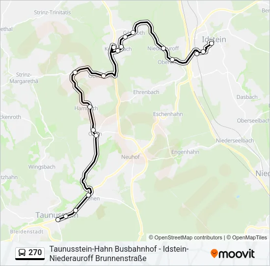 270 Bus Line Map