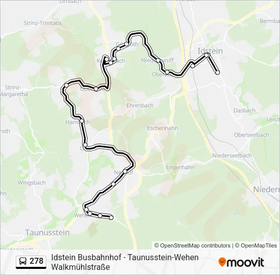 278 Bus Line Map