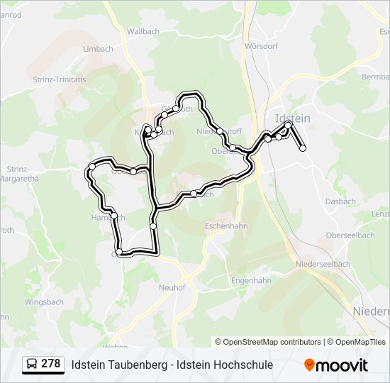278 Bus Line Map