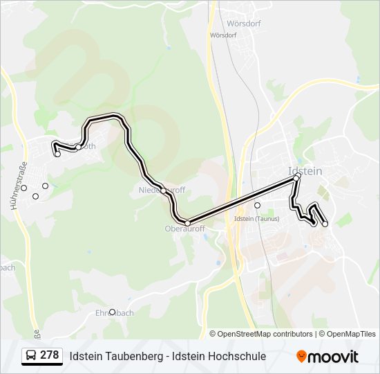 278 Bus Line Map
