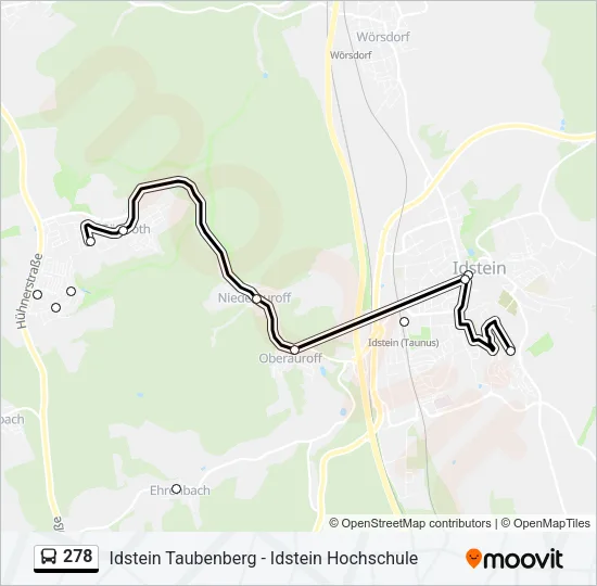 278 Bus Line Map