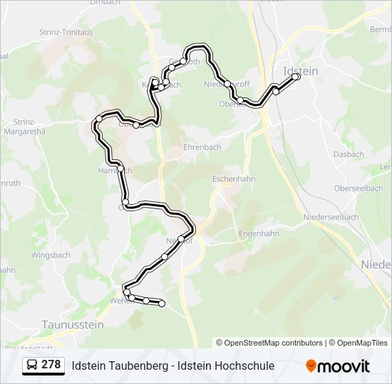 278 Bus Line Map