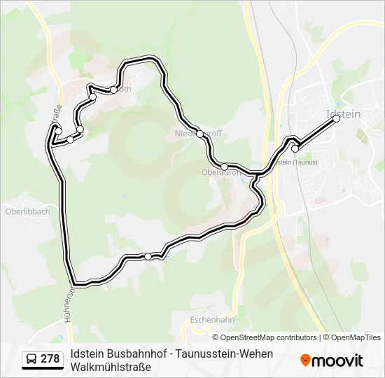 278 Bus Line Map