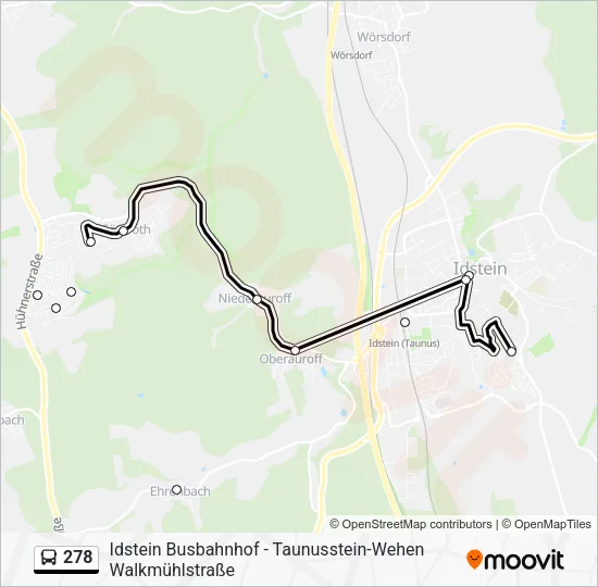 278 Bus Line Map