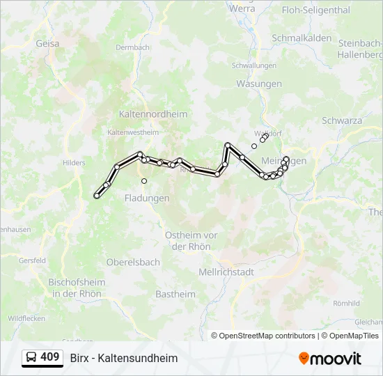 409 Bus Line Map