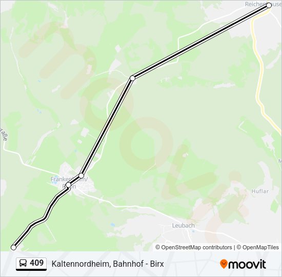 409 Bus Line Map