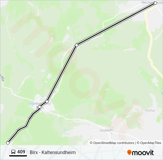409 Bus Line Map