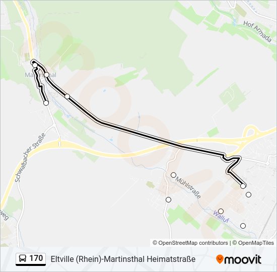 170 Bus Line Map