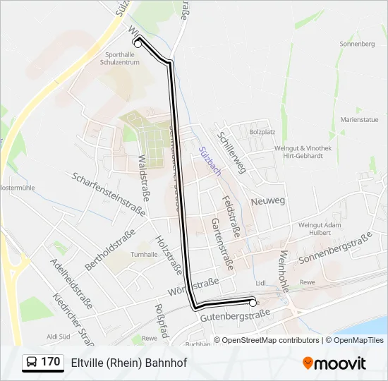 170 Bus Line Map