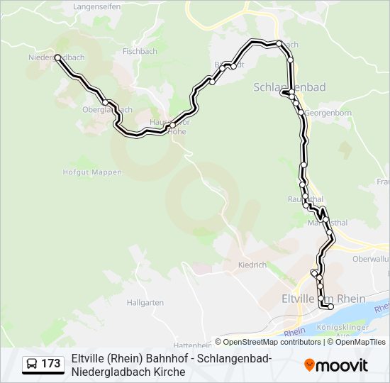 173 Bus Line Map