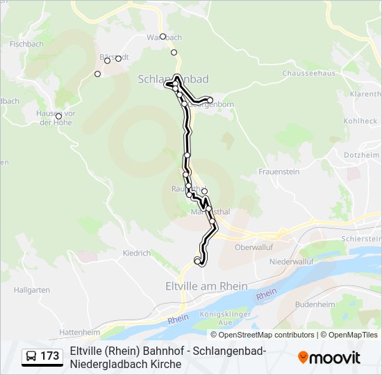 173 Bus Line Map