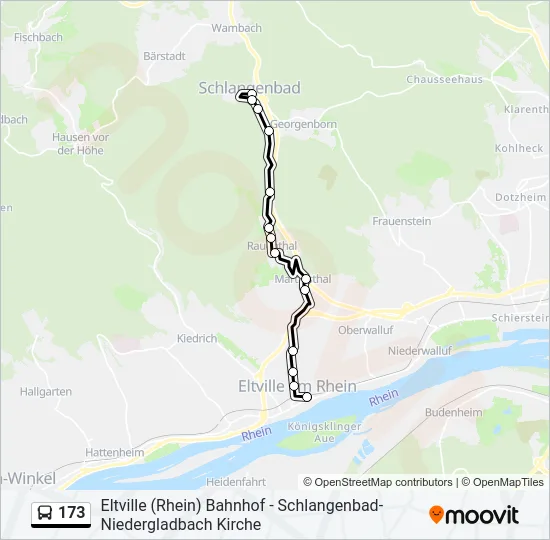 173 Bus Line Map