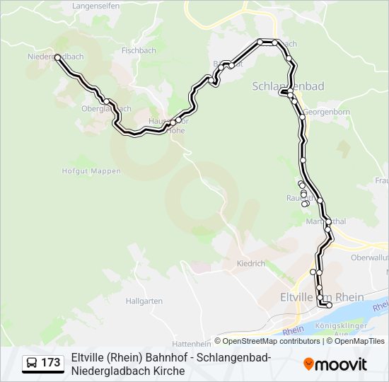 173 Bus Line Map