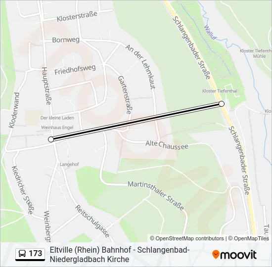 173 Bus Line Map
