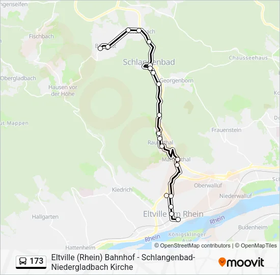 173 Bus Line Map