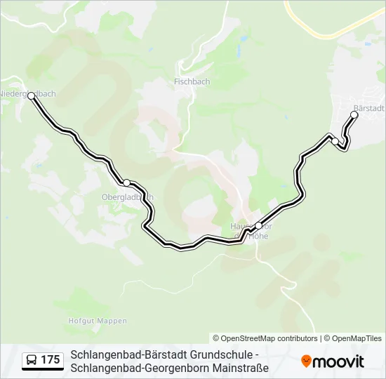 175 Bus Line Map