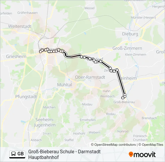 GB Bus Line Map