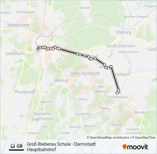 GB Bus Line Map