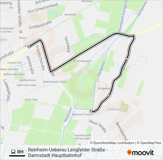 RH Bus Line Map