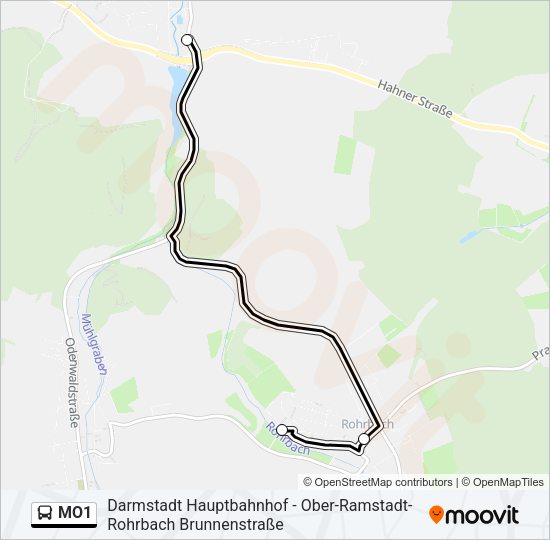 MO1 Bus Line Map