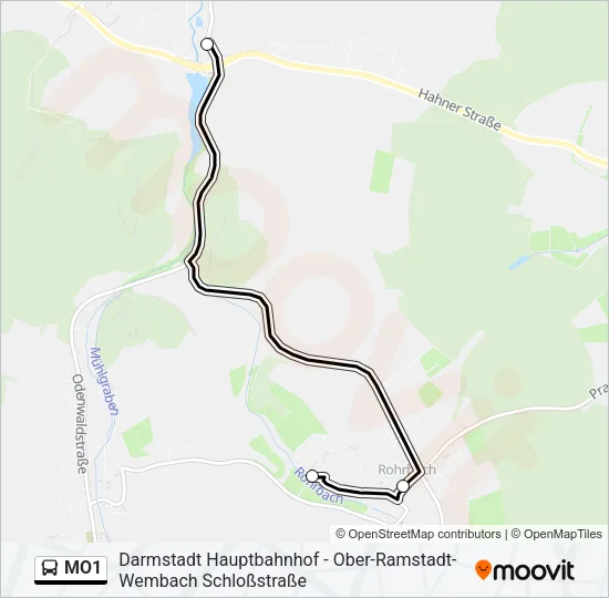 MO1 Bus Line Map
