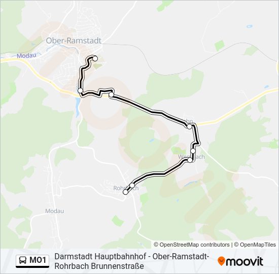 MO1 Bus Line Map