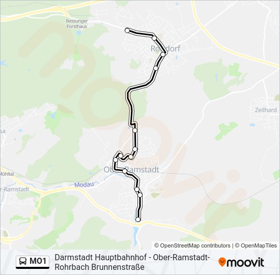 MO1 Bus Line Map